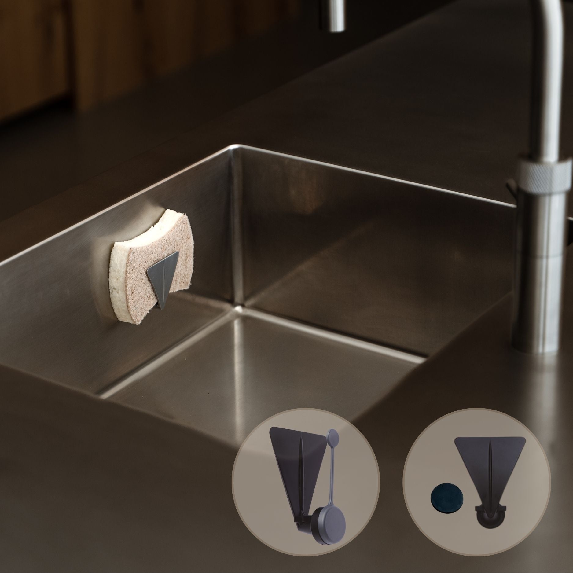 Magnetischer Spülbürsten- und Schwammhalter