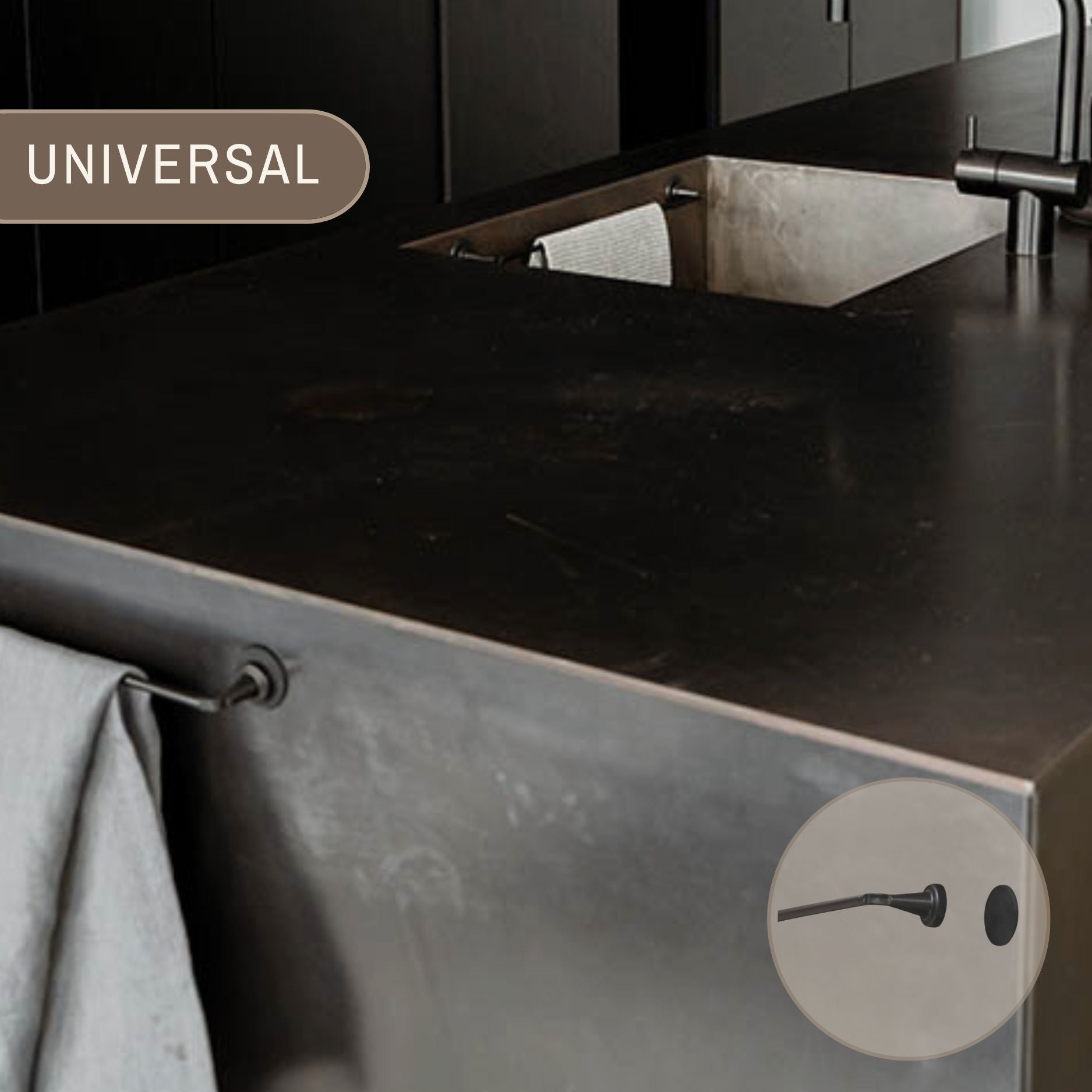 UNIVERSAL – Magnetischer Spültuchhalter | Selbstklebende Metallplatte
